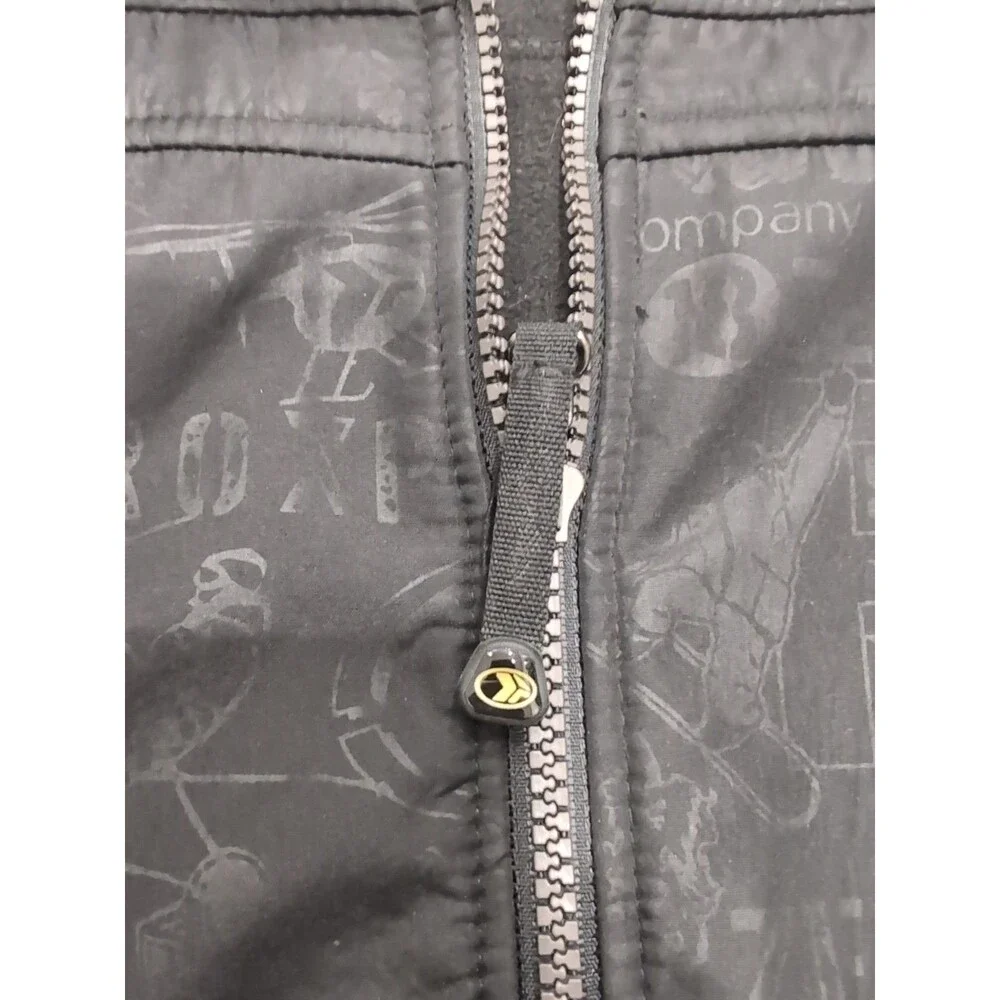 VINTAGE ZERO EXPOSUR LIGHTWEIGHT JACKET Youth XL 18-20 BLACK LOGO PRINT